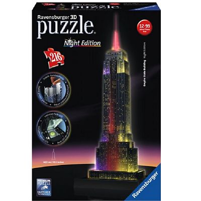 Puzzle 3D Empire State Building - Lumineaza Noaptea , 216 Piese