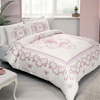 Lenjerie de pat Dora Pink(Bumbac Satinat)