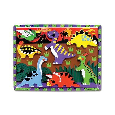 Puzzle lemn in relief Dinozauri