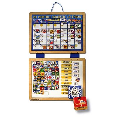 Calendar din lemn magnetic