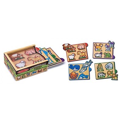 Cutie cu minipuzzle - Animale