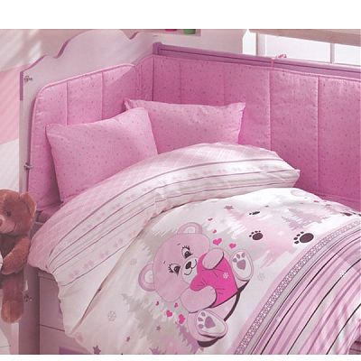 Lenjerie creaforce baby- bumbac 100% Ursulet roz