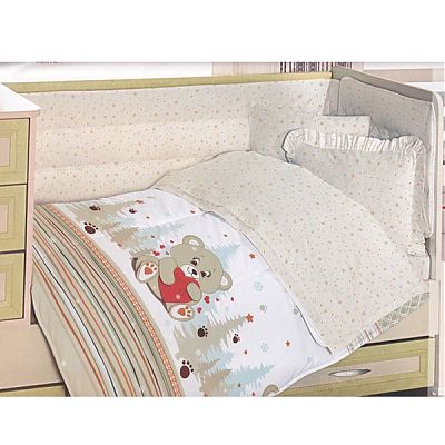 Lenjerie creaforce baby- bumbac 100% - Ursulet crem
