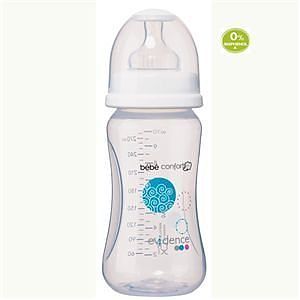 Biberon Evidence PP 270 ml tetina din silicon, alb
