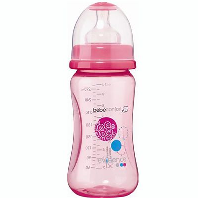 Biberon Evidence PP 270 ml tetina din silicon, ROZ