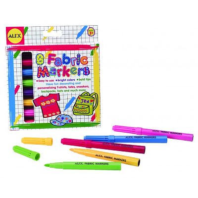 Carioci pentru desene pe materiale textile - set de 8