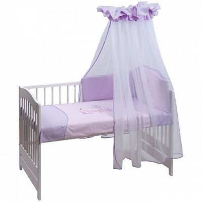 Set lenjerie 6 piese Giraffa Mov cu Pink