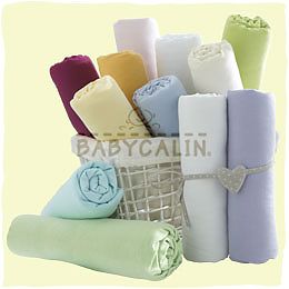 Set 2 cearsafuri bumbac pentru patut 120 x 60 cm Alb/turqoise