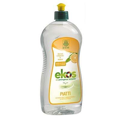 Solutie Eco pentru spalat vase si biberoane cu portocale Ekos, 750 ml