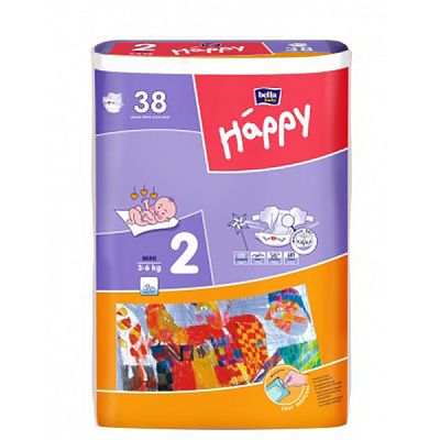 Scutece Happy Mini 3-6 Kg 38 buc