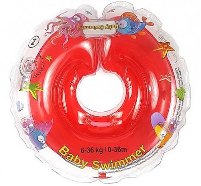 Colac de inot pentru gat CLASIC 0-36 luni (6-16 kg) ROSU