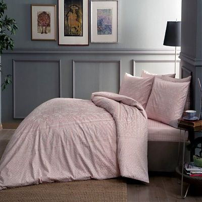 Lenjerie de pat Fabian Pink TAC (Bumbac Satinat DELUXE)