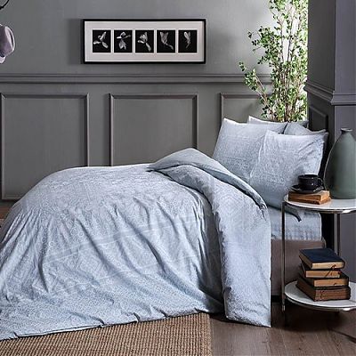 Lenjerie de pat King Size Fabian mint (Bumbac Satinat DELUXE)